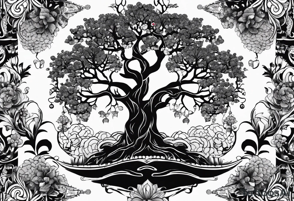 Yggdrasil petit simplist nordique tattoo idea