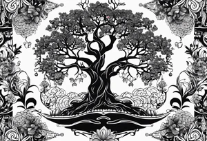 Yggdrasil petit simplist nordique tattoo idea