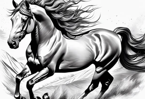 Pferd kopf tattoo idea