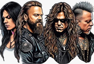 Metallica, Megadeth, Slayer, Bullet for My Valentine, and All That Remains band style tattoo tattoo idea