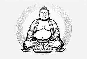 fat Buddha tattoo idea