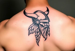 Larhe vikings helmet tattoo idea
