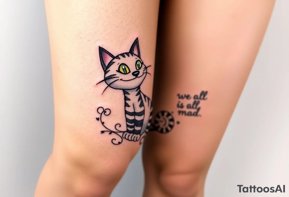 Cheshire cat, we're all mad here tattoo idea