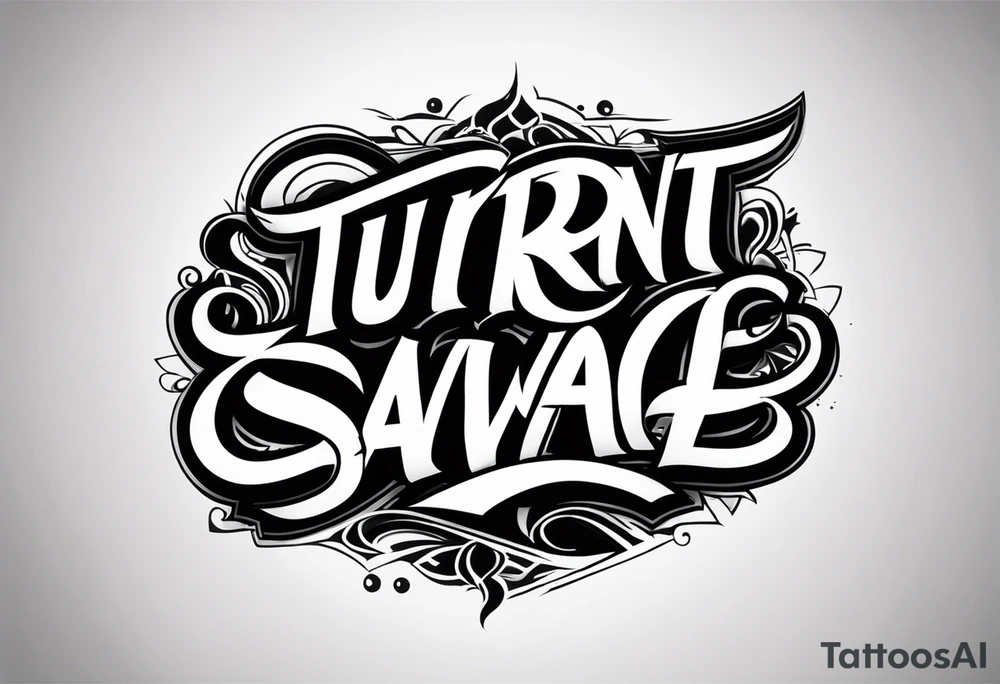 Young turnt ruthless savage tattoo idea