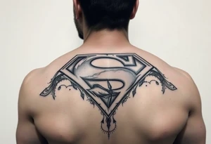 Superman sign in background Emma Ava Blakleigh Deacon Griffin broken clock sands of time sleeve tattoo idea
