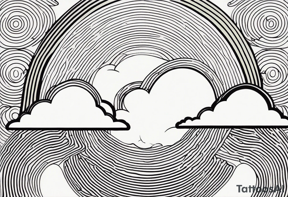 celtic pattern in the negative space japanese wave.  . clouds tattoo idea