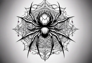 Gothic spider tattoo idea