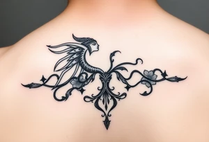 Aquarius theme mysterious elegant and feminine small tattoo idea