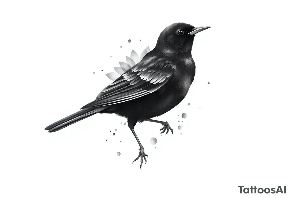 Male European Blackbird tattoo idea tattoo idea