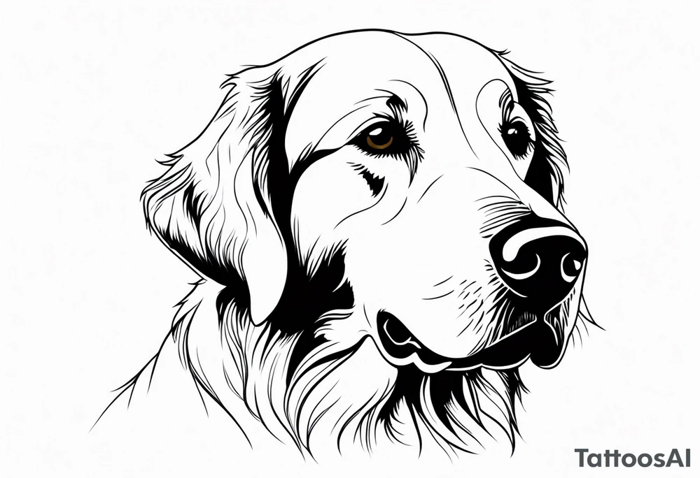 Golden retriever tattoo idea