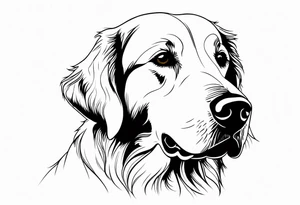 Golden retriever tattoo idea