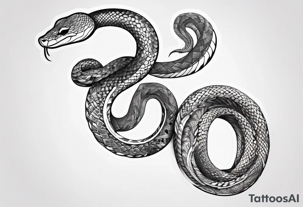 snake around the arm sleeve tattoo idea