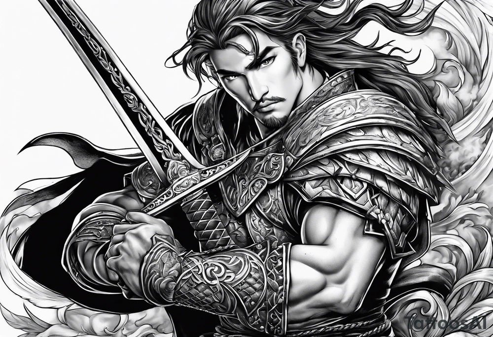 Man with a sword at the War tattoo idea