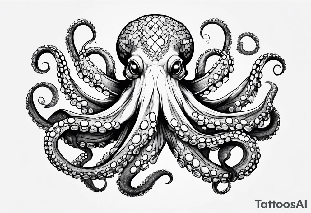 octopus with corn tattoo idea