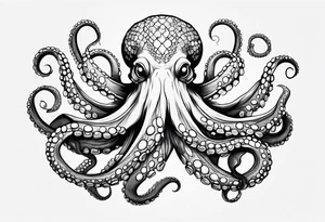 octopus with corn tattoo idea
