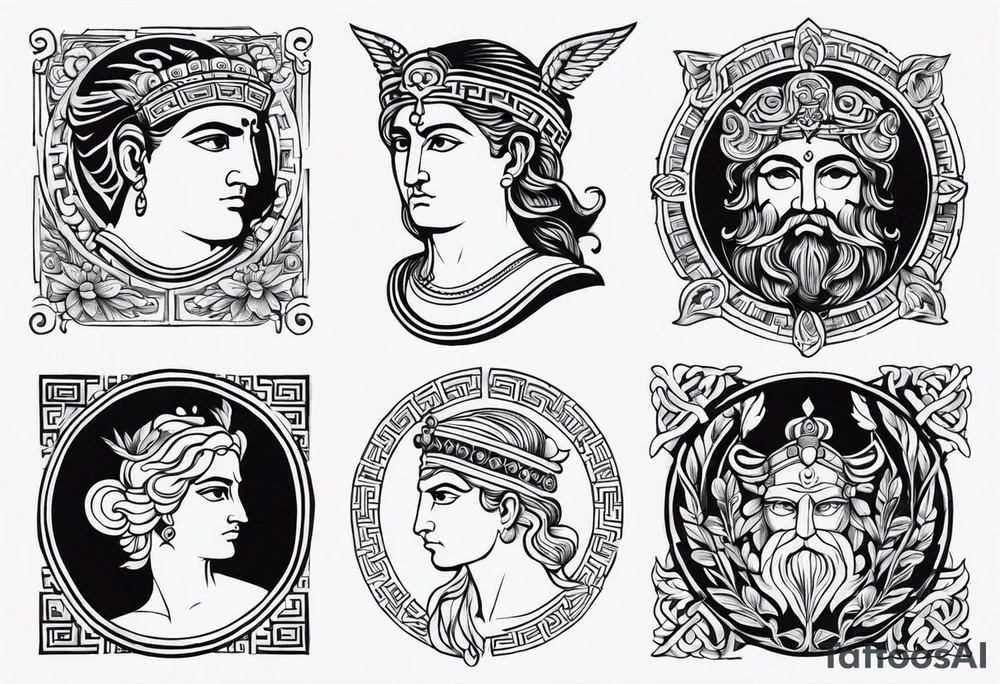 Greek, god, traditional, more when one tattoo idea