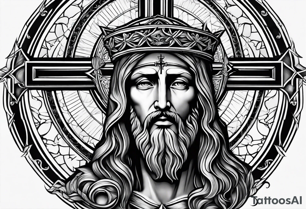 Jesus cross tattoo idea