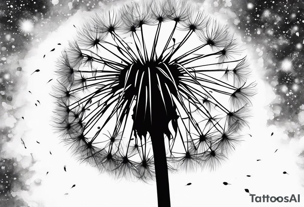 Blowing dandelion , I want adventure in the great wide somewhere tattoo idea