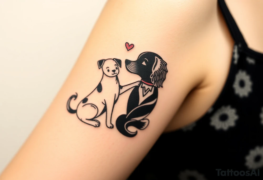 Pet friendship tattoo idea