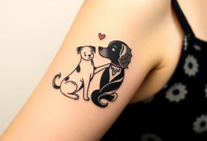 Pet friendship tattoo idea