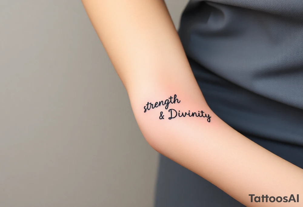 STRENGTH
DIVINITY tattoo idea