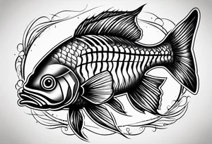 Pinstripe fish tattoo idea