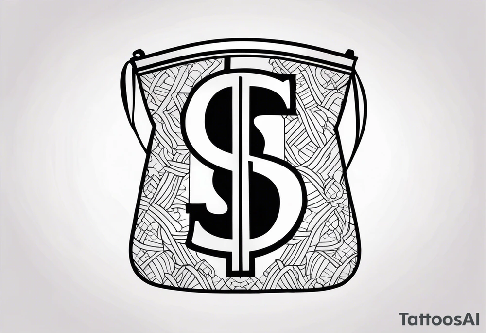 DOLLAR SIGN BAG tattoo idea