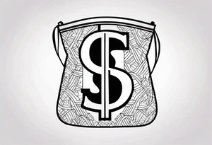 DOLLAR SIGN BAG tattoo idea