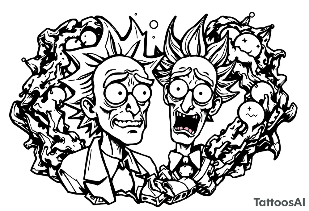 rick et morty tattoo idea