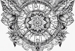 Half chest piece tattoo idea