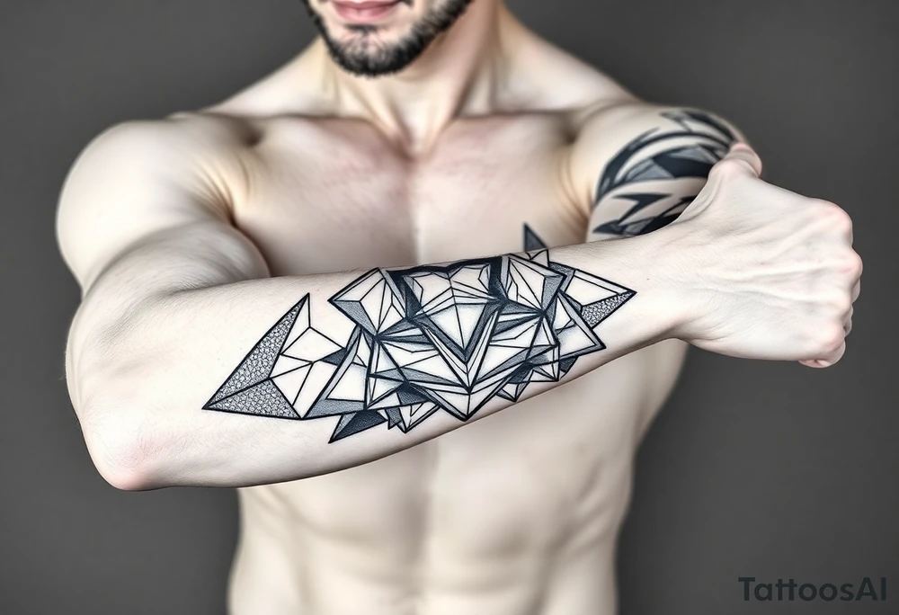 Geometry with love symbolism tattoo idea