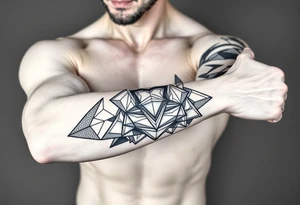 Geometry with love symbolism tattoo idea