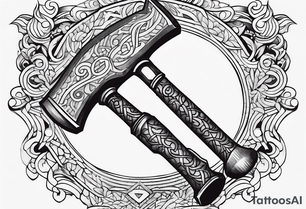 A simple hammer tattoo idea