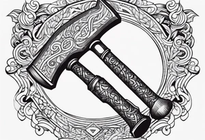A simple hammer tattoo idea