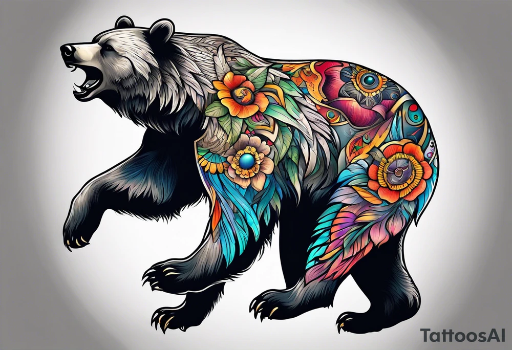 Dancing bear tattoo idea