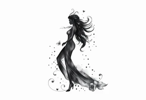 black woman stepping into a stronger, wiser version of yourself tattoo idea