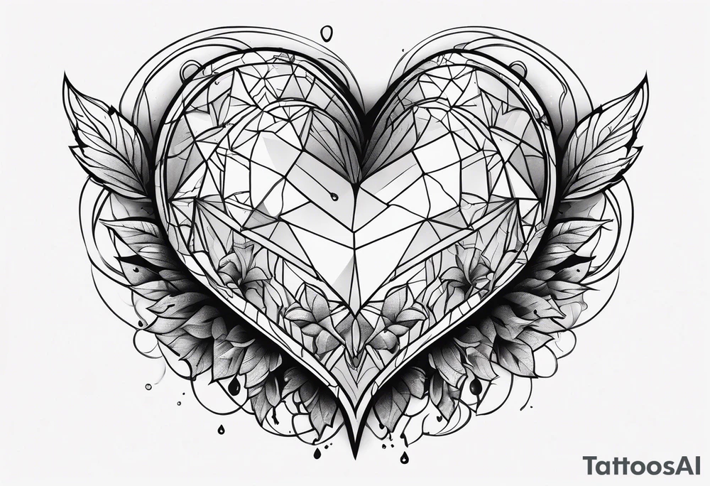 Broken heart tattoo idea