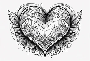 Broken heart tattoo idea