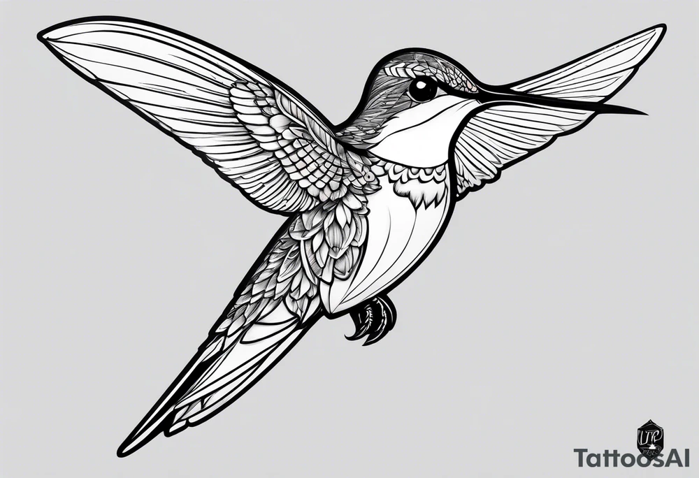 reaper humming bird tattoo idea
