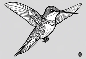 reaper humming bird tattoo idea