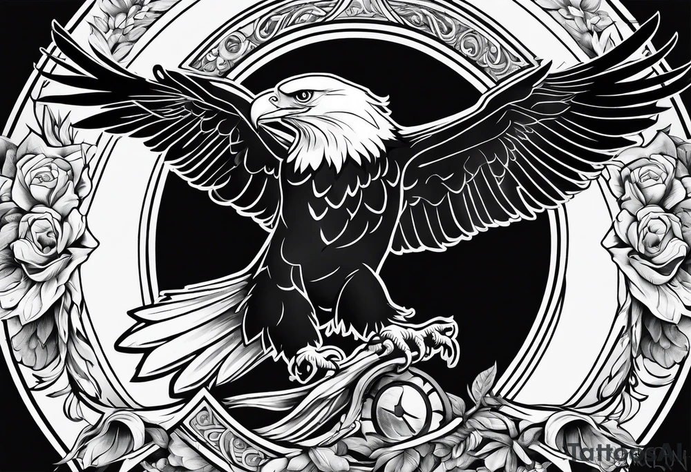 Eagle and a White Dove reunite tattoo idea