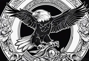 Eagle and a White Dove reunite tattoo idea
