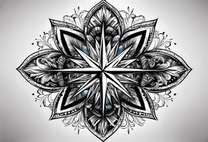 Bursting star with digital time of 17:27 tattoo idea