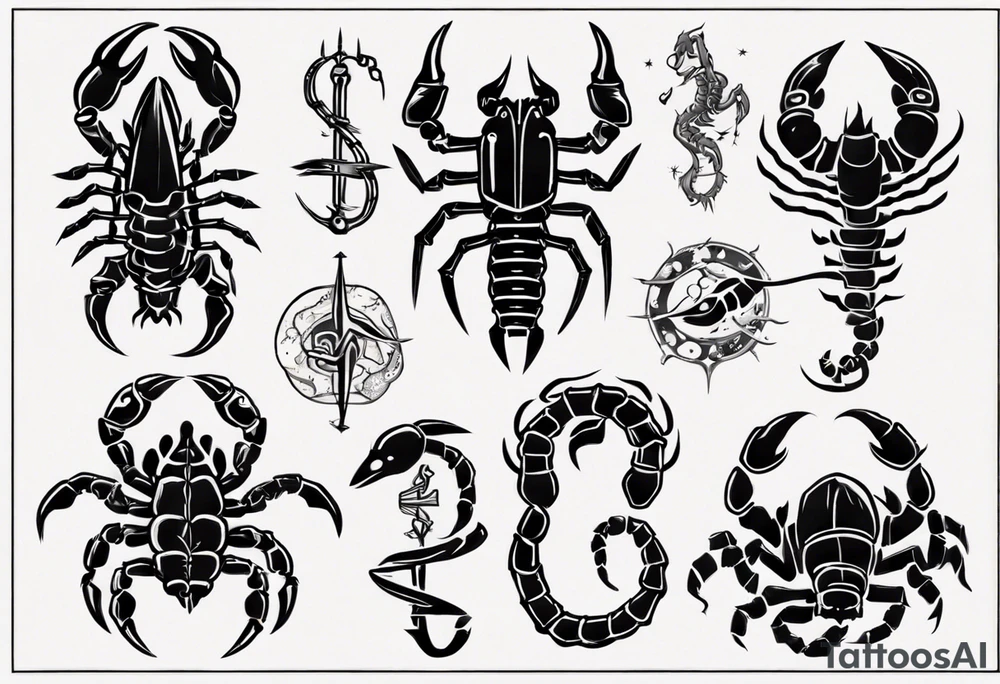 scorpio
 sign tattoo idea