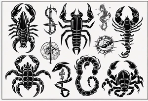 scorpio
 sign tattoo idea