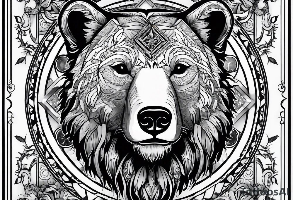 The fool tarot as a bear tattoo idea
