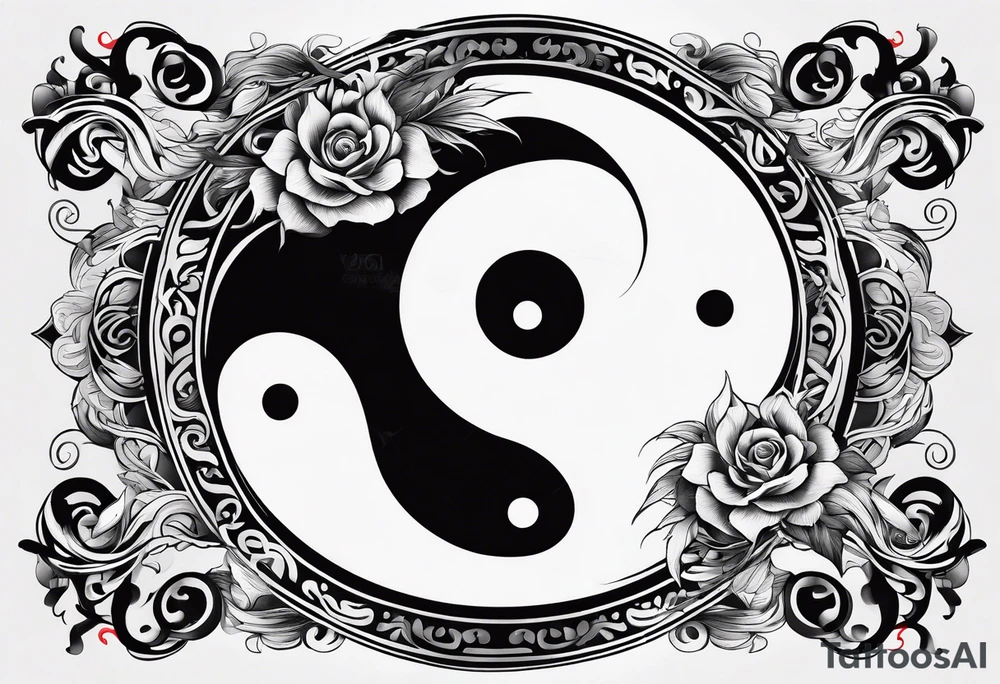 Ying yang tattoo idea