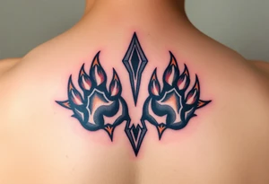 Lion paw prints tattoo idea