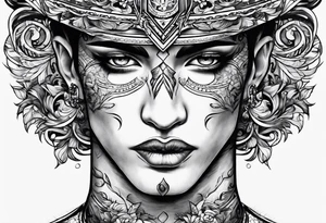 Someone looking at himself in the mirror tattoo idea