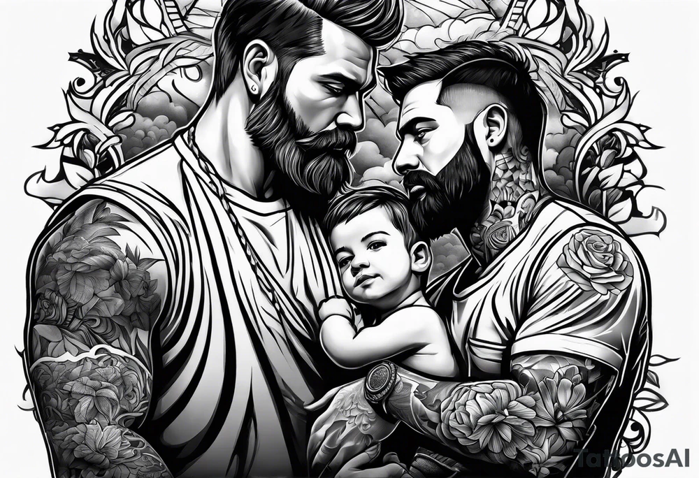 Father and son tattoo idea